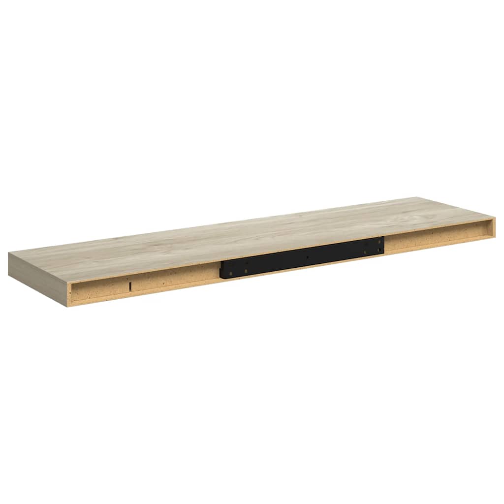 Wandschappen zwevend 2 st 90x23,5x3,8 cm MDF eikenkleurig is nu te koop bij PeponiXL, paradijselijk wonen!