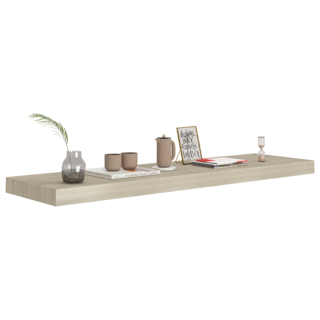 Wandschappen zwevend 4 st 90x23,5x3,8 cm MDF eikenkleurig is nu te koop bij PeponiXL, paradijselijk wonen!