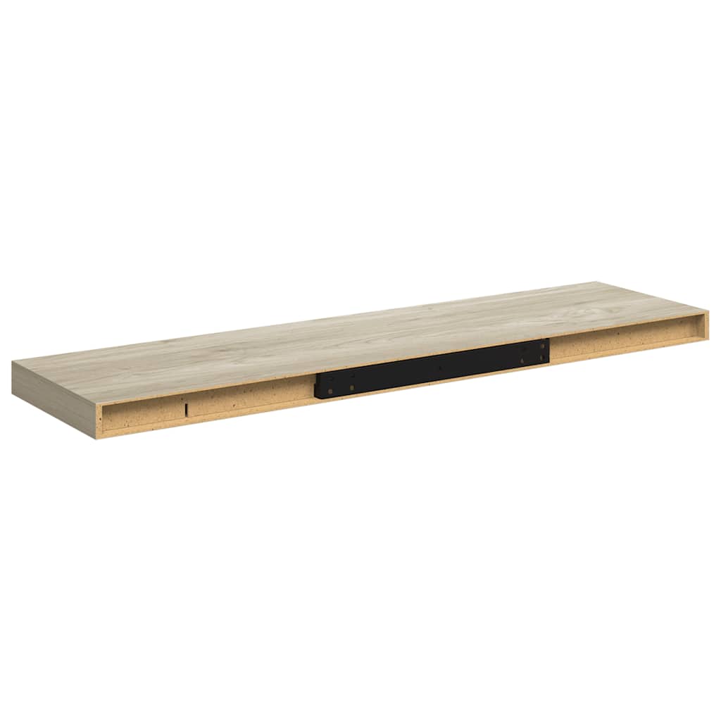 Wandschappen zwevend 4 st 90x23,5x3,8 cm MDF eikenkleurig is nu te koop bij PeponiXL, paradijselijk wonen!