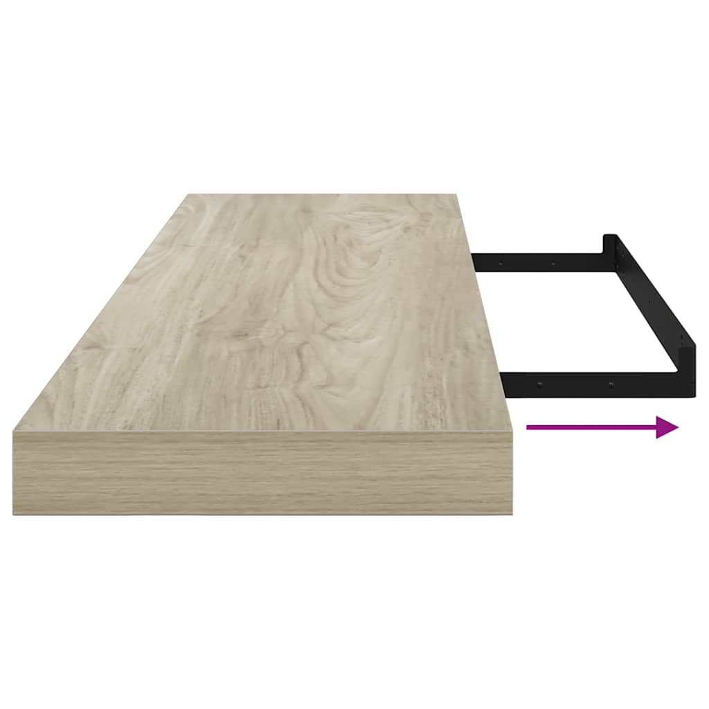 Wandschappen zwevend 4 st 90x23,5x3,8 cm MDF eikenkleurig is nu te koop bij PeponiXL, paradijselijk wonen!