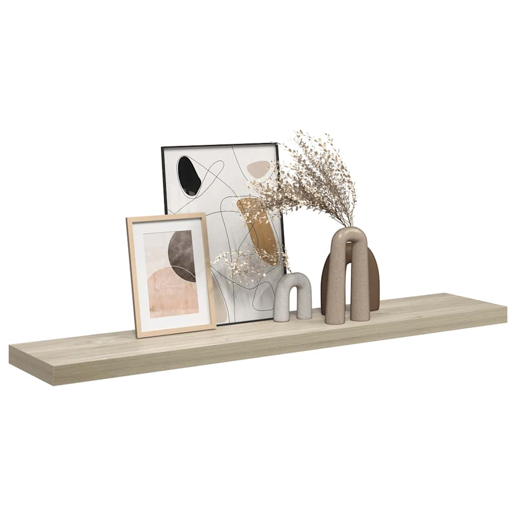 Wandschap zwevend 120x23,5x3,8 cm MDF eikenkleurig is nu te koop bij PeponiXL, paradijselijk wonen!