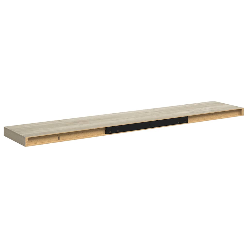 Wandschap zwevend 120x23,5x3,8 cm MDF eikenkleurig is nu te koop bij PeponiXL, paradijselijk wonen!