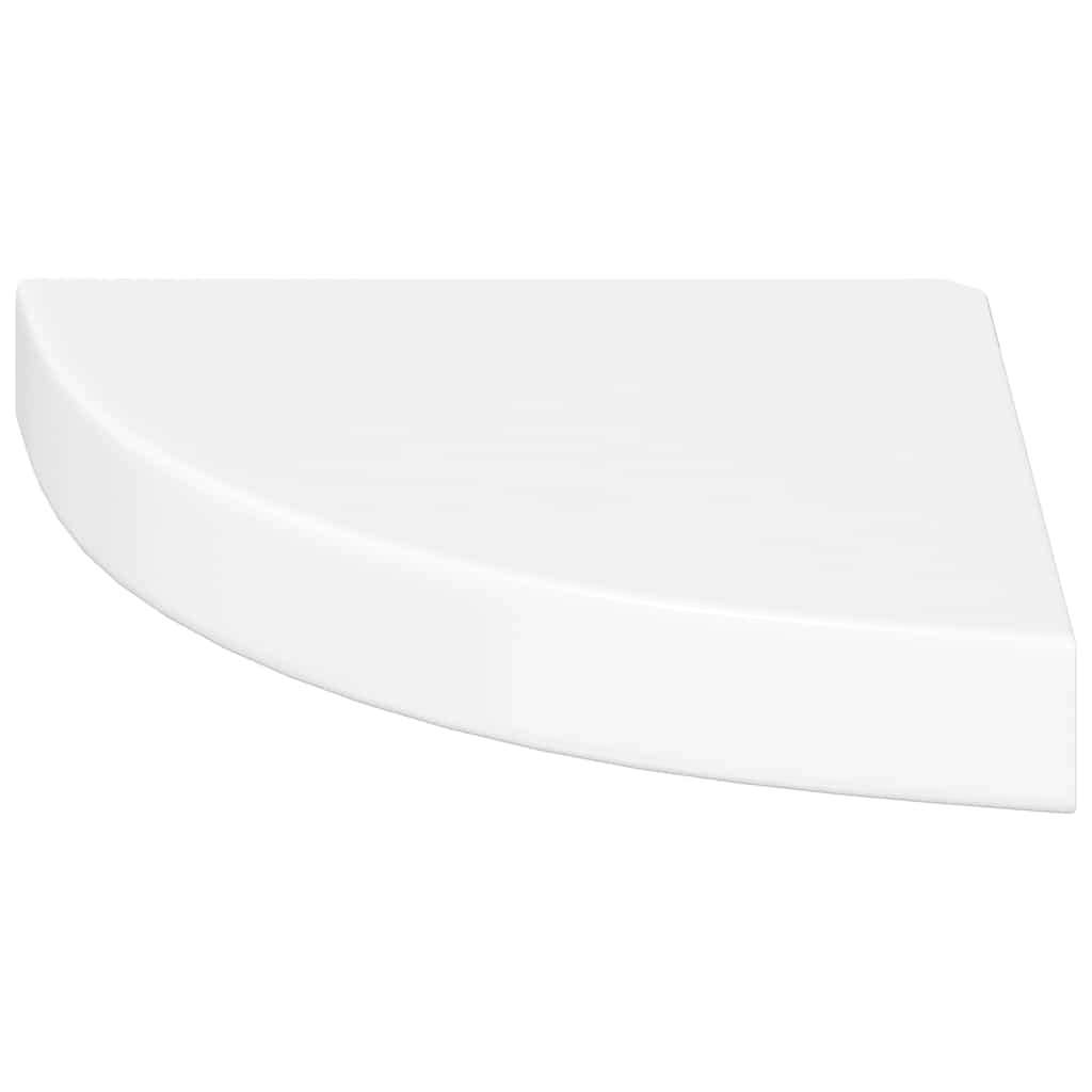 Zwevende hoekplanken 4 st hoogglans wit 25x25x3,8 cm MDF is nu te koop bij PeponiXL, paradijselijk wonen!