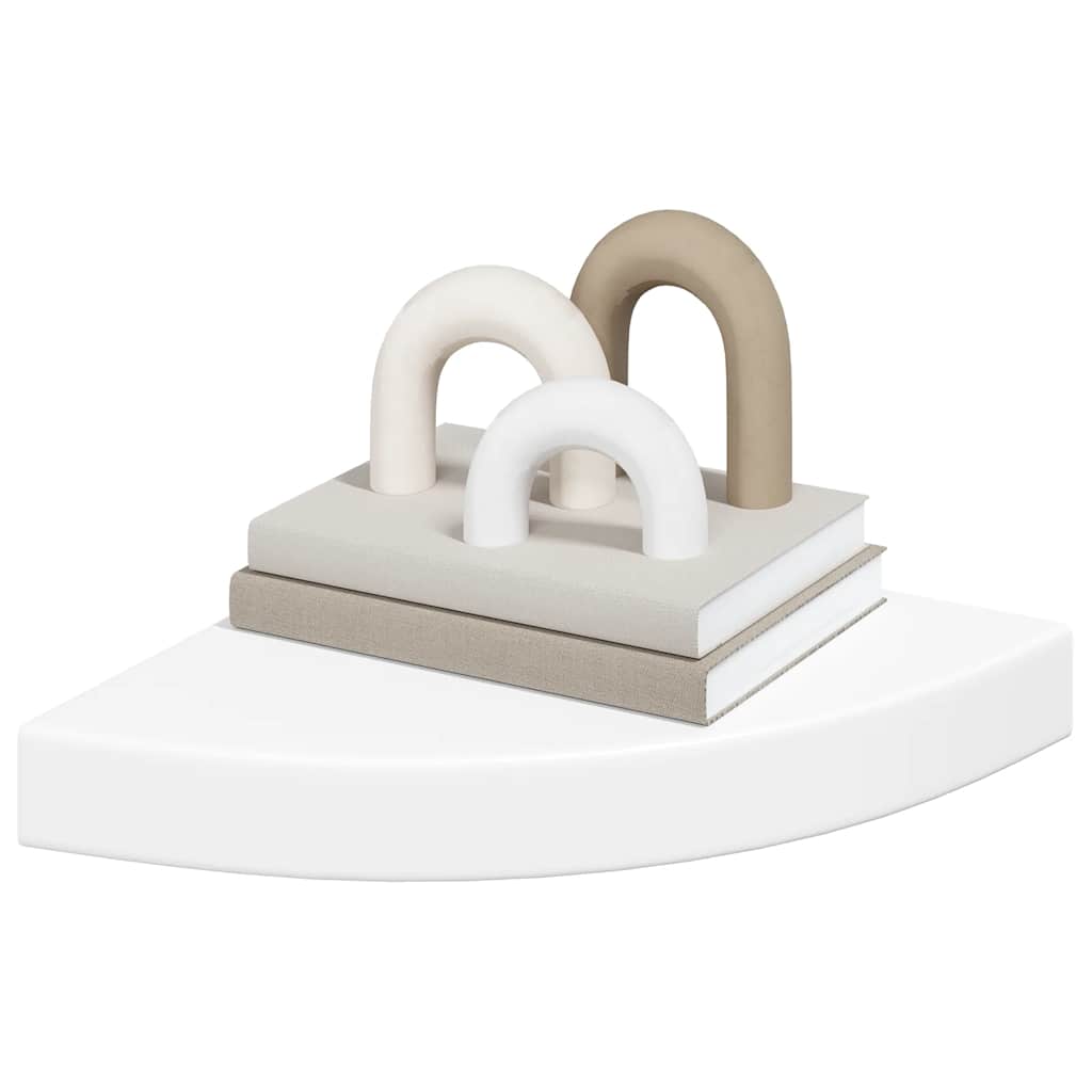 Hoekschap zwevend 25x25x3,8 cm MDF wit is nu te koop bij PeponiXL, paradijselijk wonen!