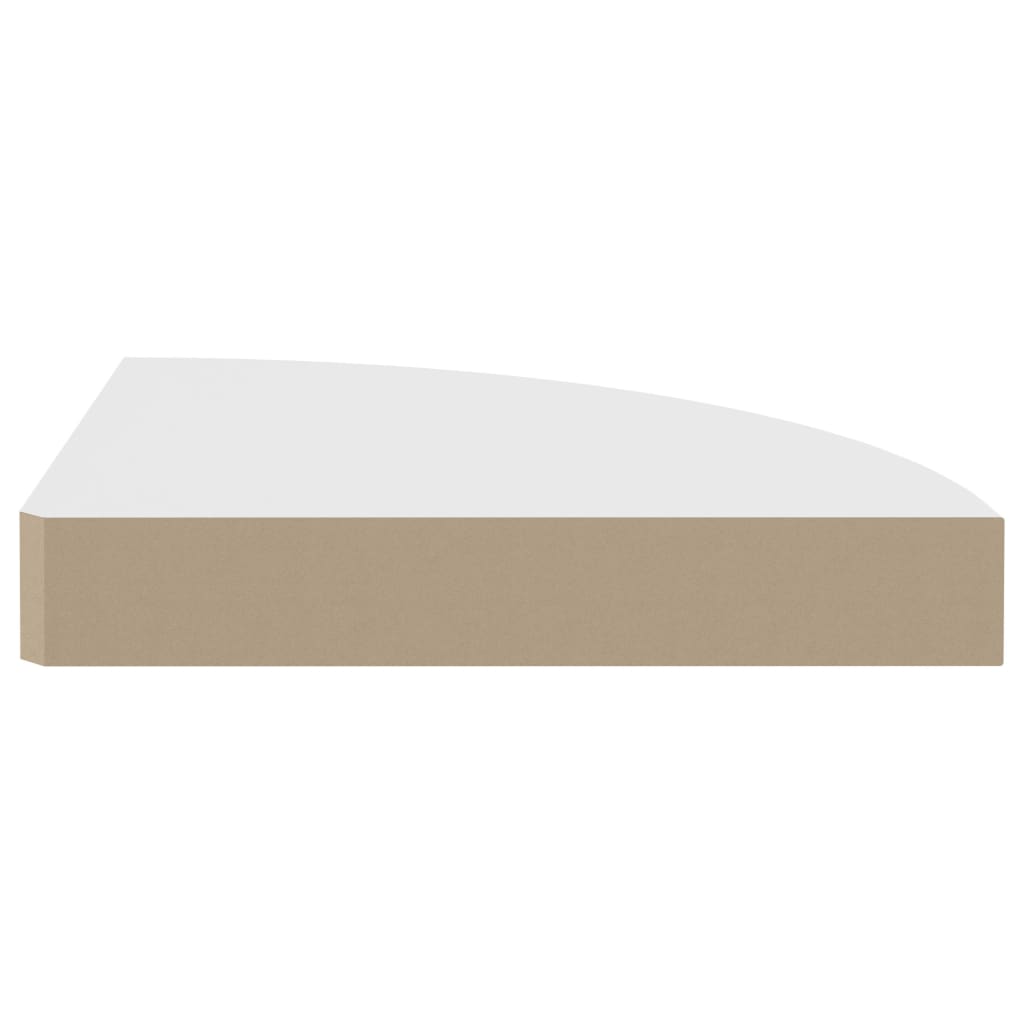 Hoekschappen zwevend 2 st 25x25x3,8 cm MDF wit is nu te koop bij PeponiXL, paradijselijk wonen!