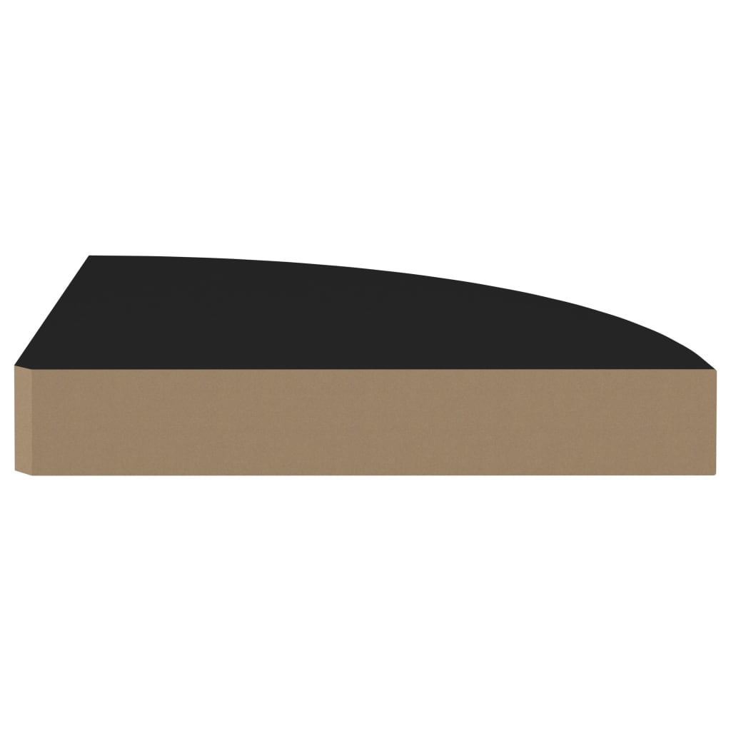 Hoekschap zwevend 25x25x3,8 cm MDF zwart is nu te koop bij PeponiXL, paradijselijk wonen!