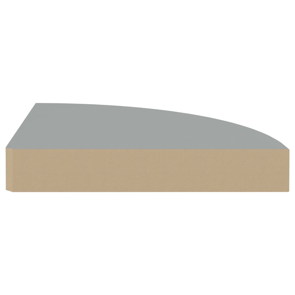 Hoekschap zwevend 25x25x3,8 cm MDF grijs is nu te koop bij PeponiXL, paradijselijk wonen!