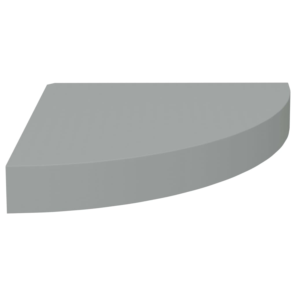 Hoekschappen zwevend 4 st 25x25x3,8 cm MDF grijs is nu te koop bij PeponiXL, paradijselijk wonen!