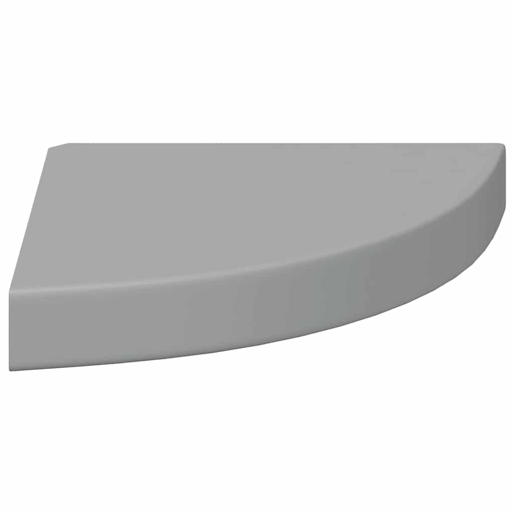 Hoekschappen zwevend 4 st 25x25x3,8 cm MDF grijs is nu te koop bij PeponiXL, paradijselijk wonen!