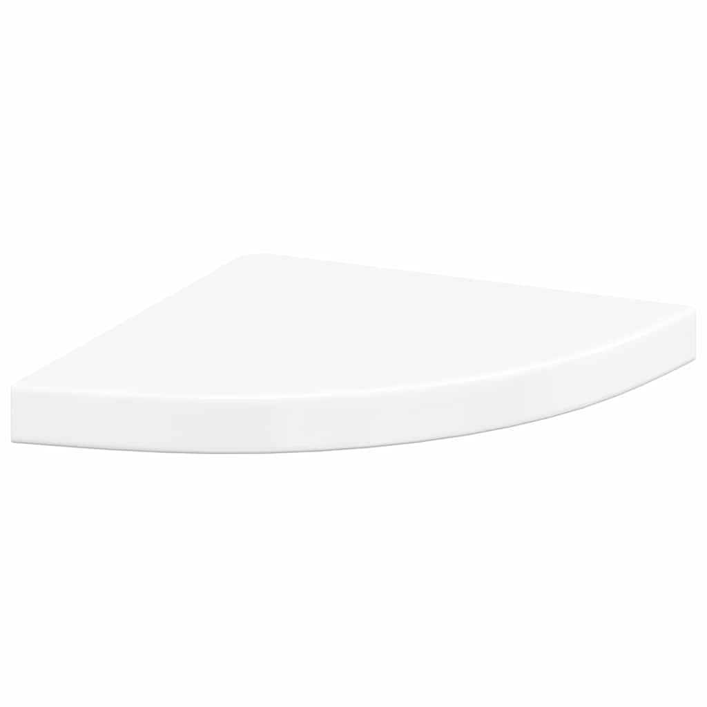 Hoekschap zwevend 35x35x3,8 cm MDF hoogglans wit is nu te koop bij PeponiXL, paradijselijk wonen!