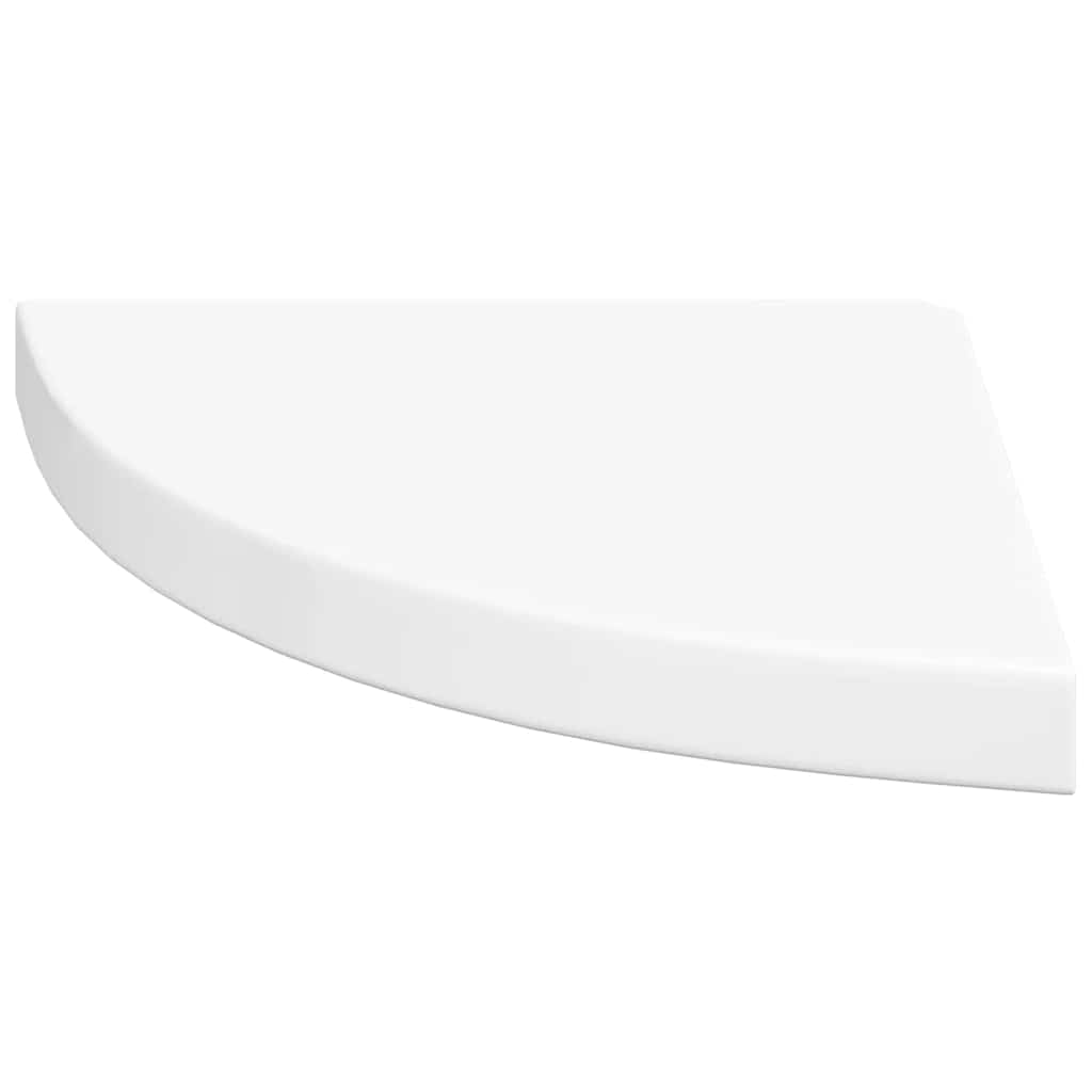 Hoekschappen zwevend 2 st 35x35x3,8 cm MDF hoogglans wit is nu te koop bij PeponiXL, paradijselijk wonen!
