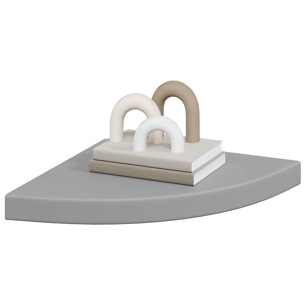 Hoekschap zwevend 35x35x3,8 cm MDF grijs is nu te koop bij PeponiXL, paradijselijk wonen!