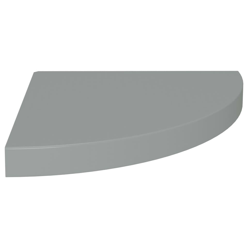 Hoekschappen zwevend 2 st 35x35x3,8 cm MDF grijs is nu te koop bij PeponiXL, paradijselijk wonen!