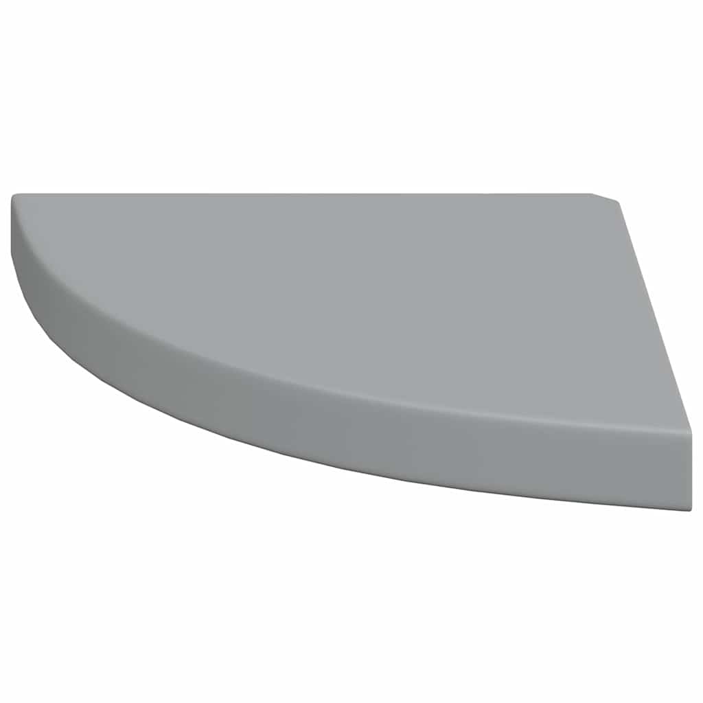 Hoekschappen zwevend 2 st 35x35x3,8 cm MDF grijs is nu te koop bij PeponiXL, paradijselijk wonen!