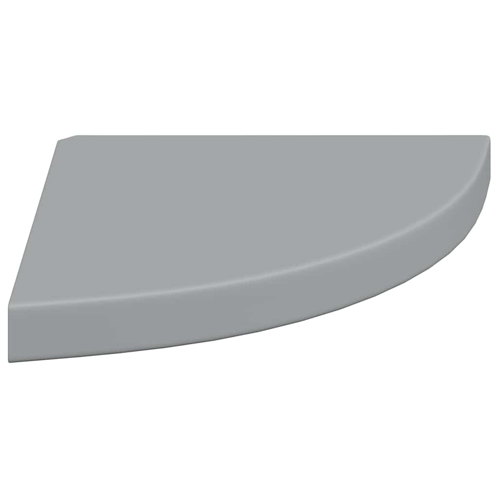 Hoekschappen zwevend 2 st 35x35x3,8 cm MDF grijs is nu te koop bij PeponiXL, paradijselijk wonen!