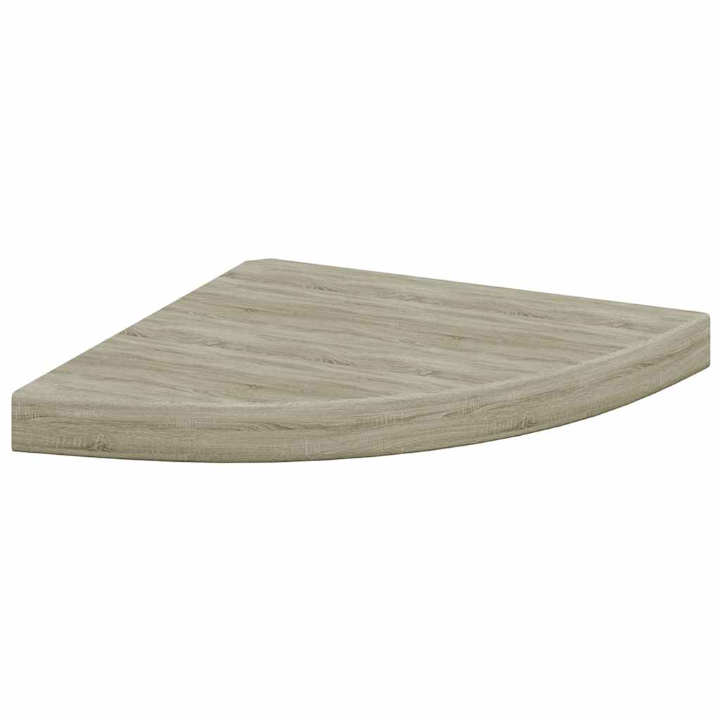 Hoekschap zwevend 35x35x3,8 cm MDF eikenkleurig is nu te koop bij PeponiXL, paradijselijk wonen!