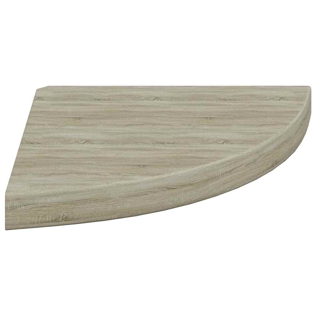 Hoekschappen zwevend 2 st 35x35x3,8 cm MDF eikenkleurig is nu te koop bij PeponiXL, paradijselijk wonen!