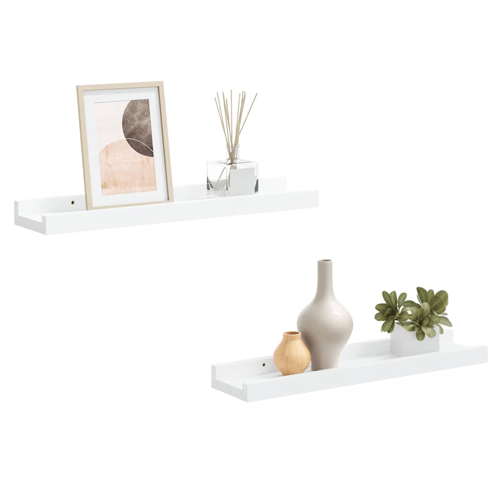 Fotoplanken 2 st 40x9x3 cm MDF wit is nu te koop bij PeponiXL, paradijselijk wonen!