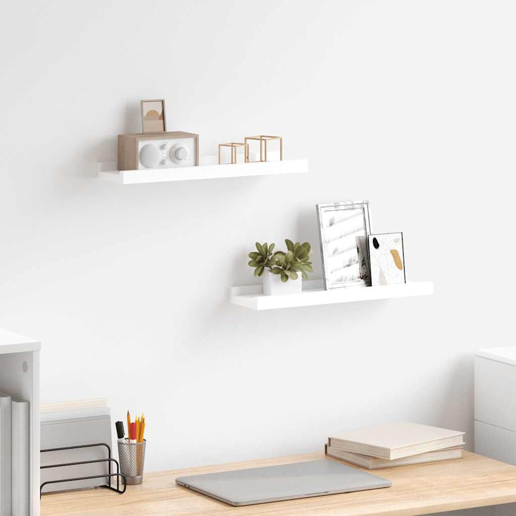Fotoplanken 2 st 40x9x3 cm MDF wit is nu te koop bij PeponiXL, paradijselijk wonen!