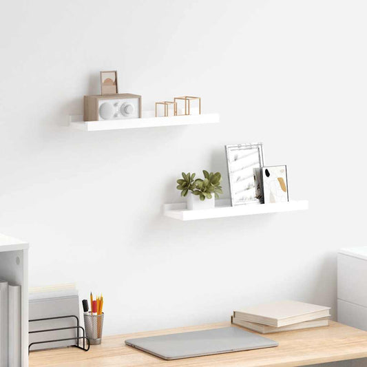 Fotoplanken 2 st 40x9x3 cm MDF wit is nu te koop bij PeponiXL, paradijselijk wonen!