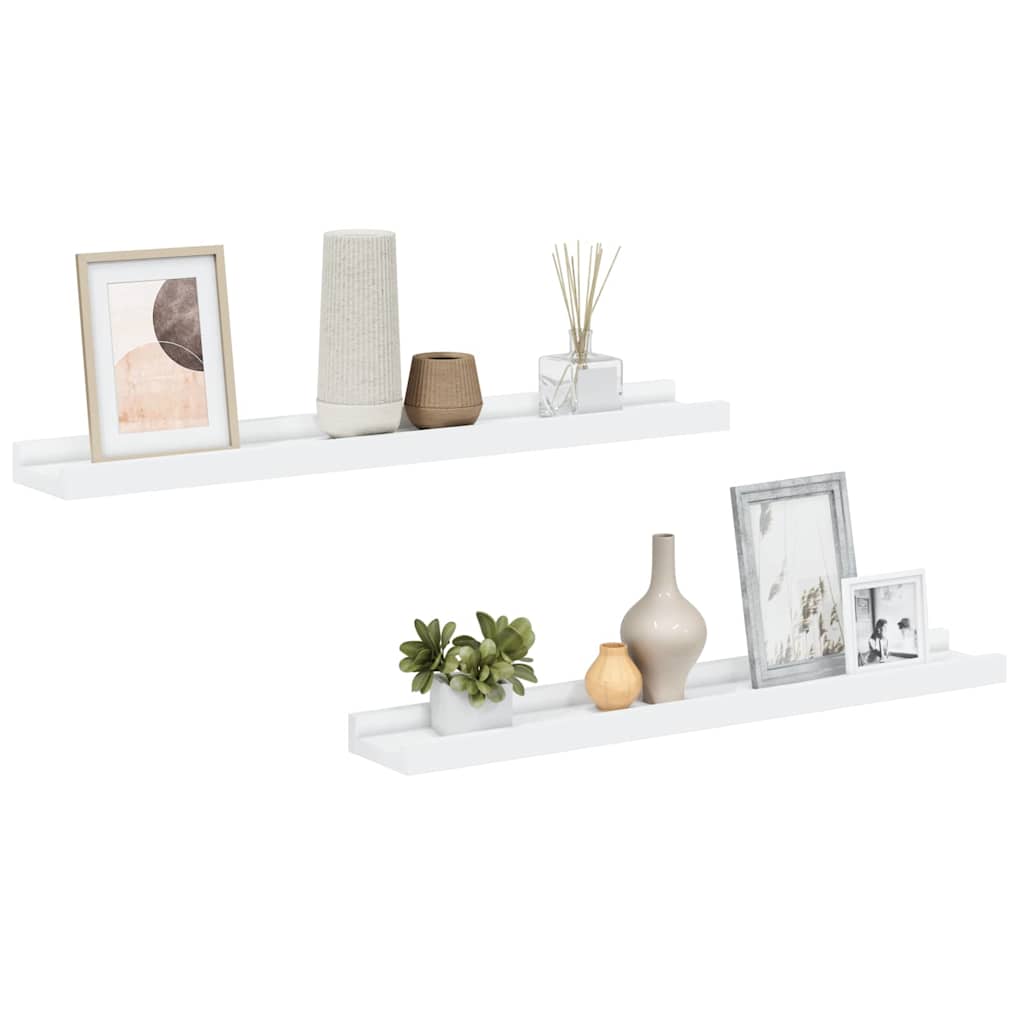 Fotoplanken 2 st 60x9x3 cm MDF wit is nu te koop bij PeponiXL, paradijselijk wonen!