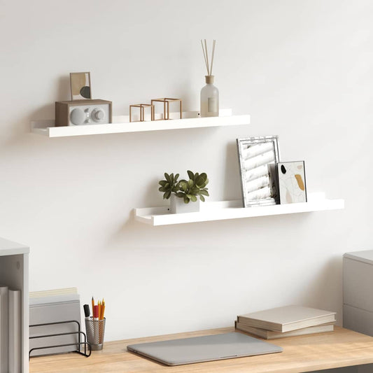 Fotoplanken 2 st 60x9x3 cm MDF wit is nu te koop bij PeponiXL, paradijselijk wonen!