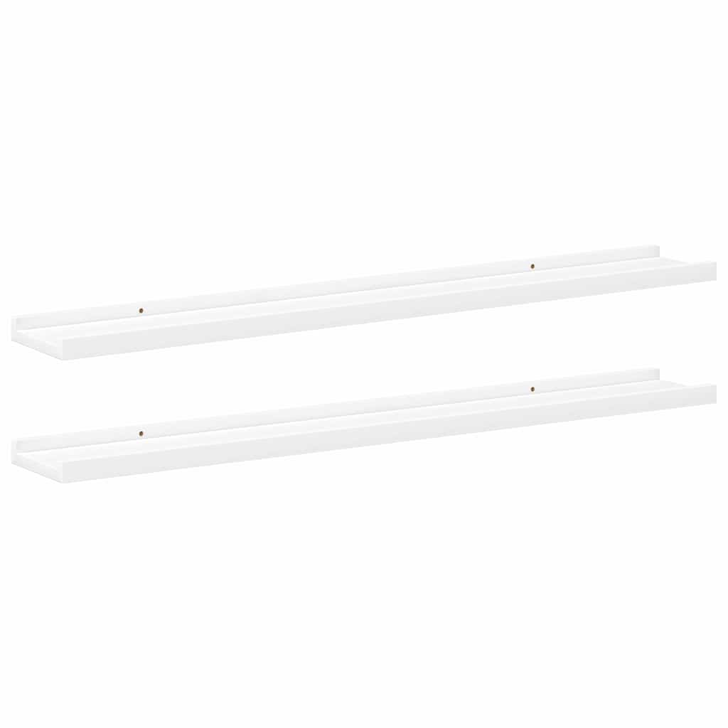 Fotoplanken 2 st 80x9x3 cm MDF wit is nu te koop bij PeponiXL, paradijselijk wonen!