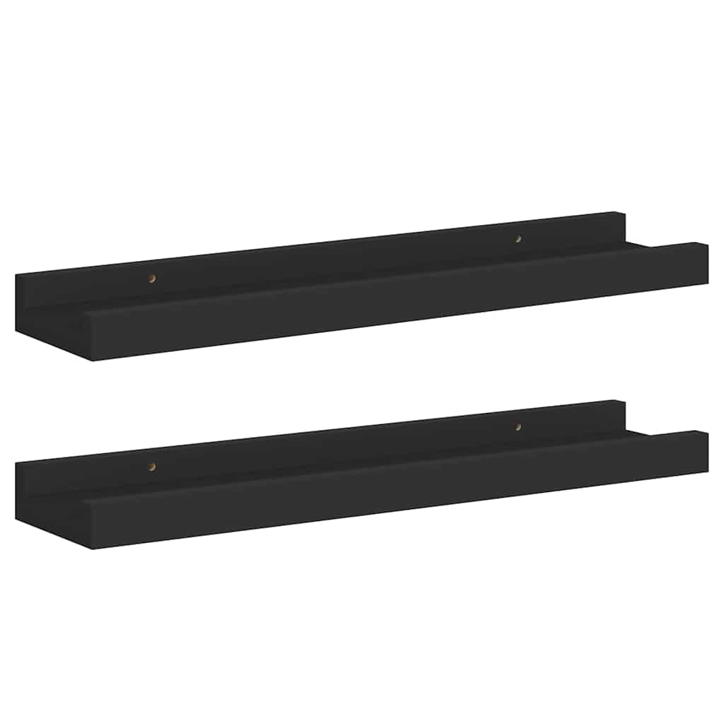 Fotoplanken 2 st 40x9x3 cm MDF zwart is nu te koop bij PeponiXL, paradijselijk wonen!