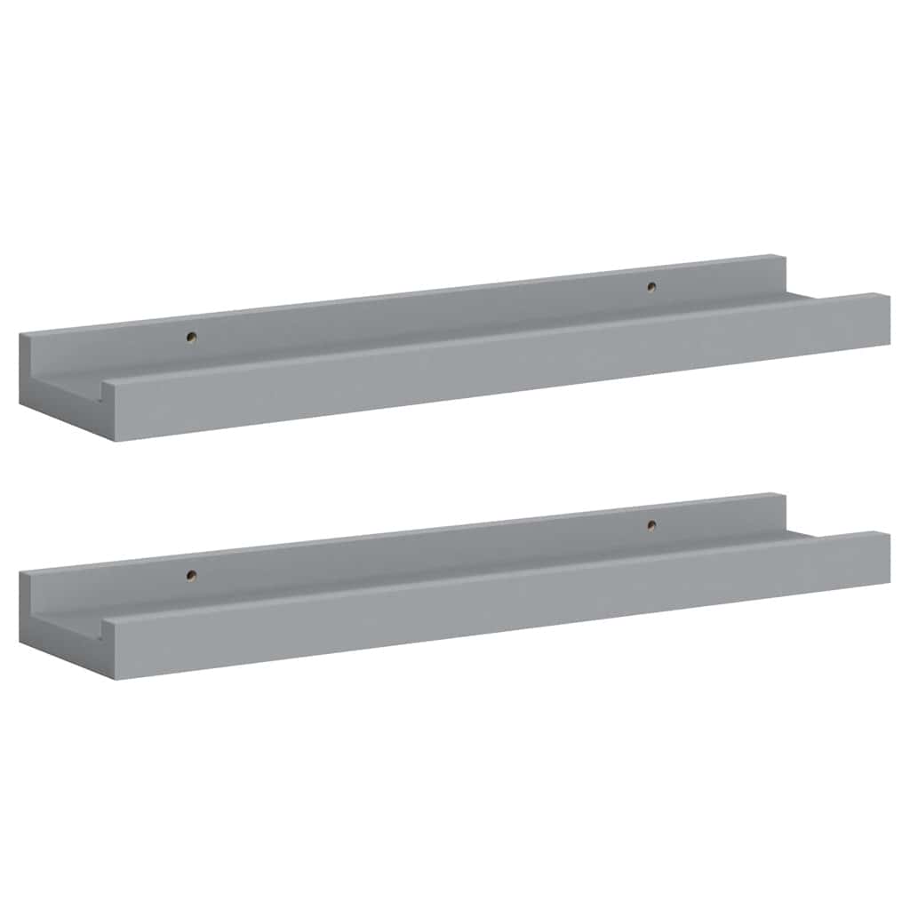Fotoplanken 2 st 40x9x3 cm MDF grijs is nu te koop bij PeponiXL, paradijselijk wonen!