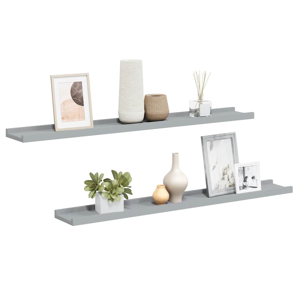Fotoplanken 2 st 80x9x3 cm MDF grijs is nu te koop bij PeponiXL, paradijselijk wonen!