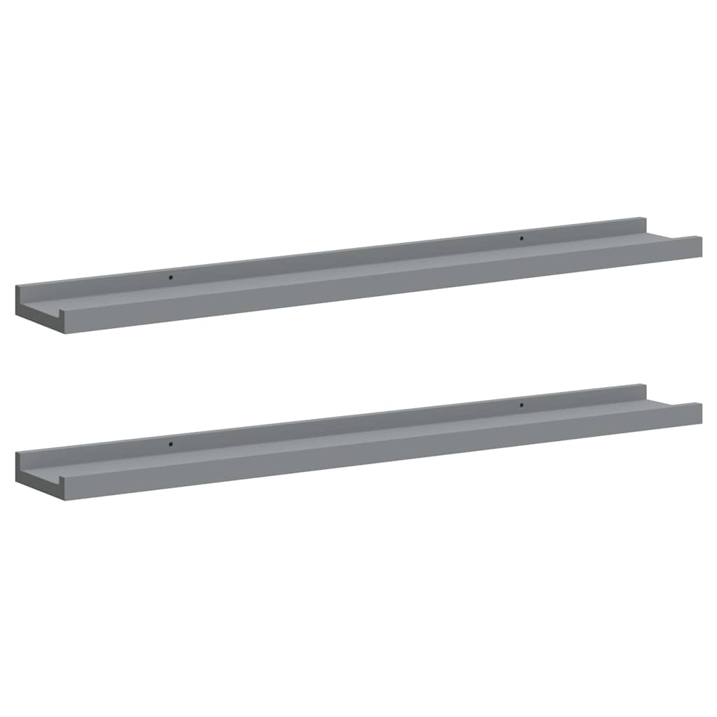 Fotoplanken 2 st 80x9x3 cm MDF grijs is nu te koop bij PeponiXL, paradijselijk wonen!