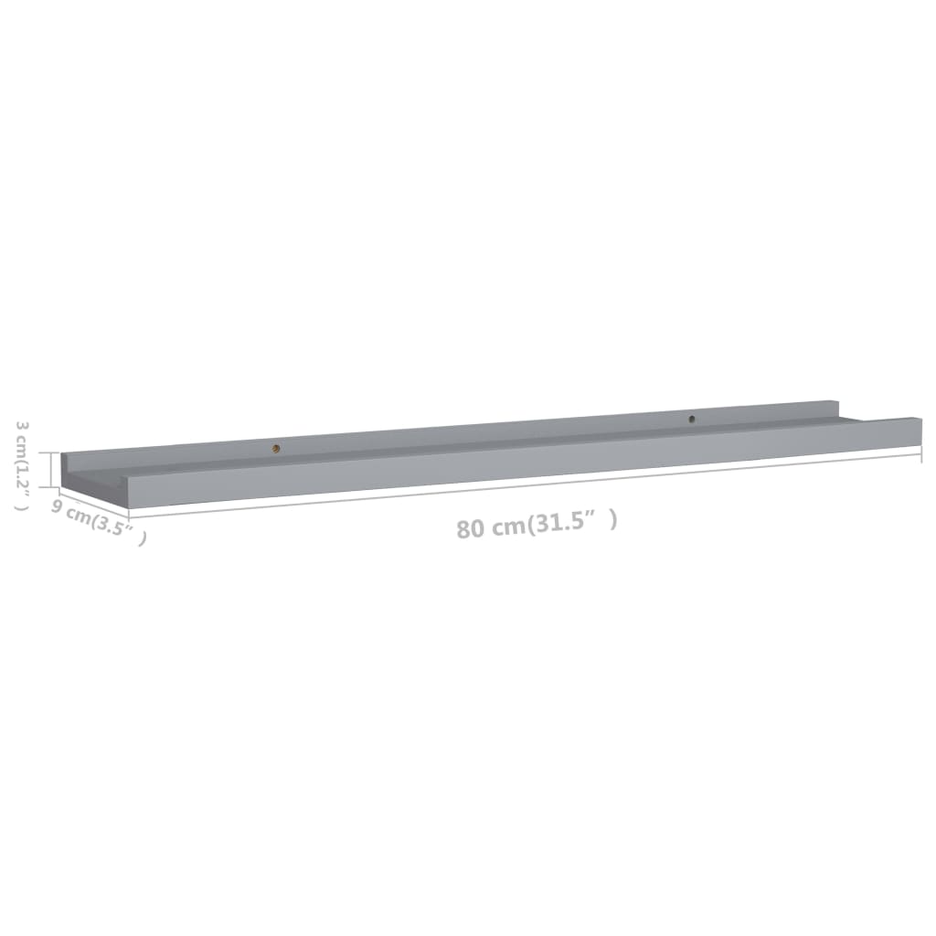 Fotoplanken 2 st 80x9x3 cm MDF grijs is nu te koop bij PeponiXL, paradijselijk wonen!