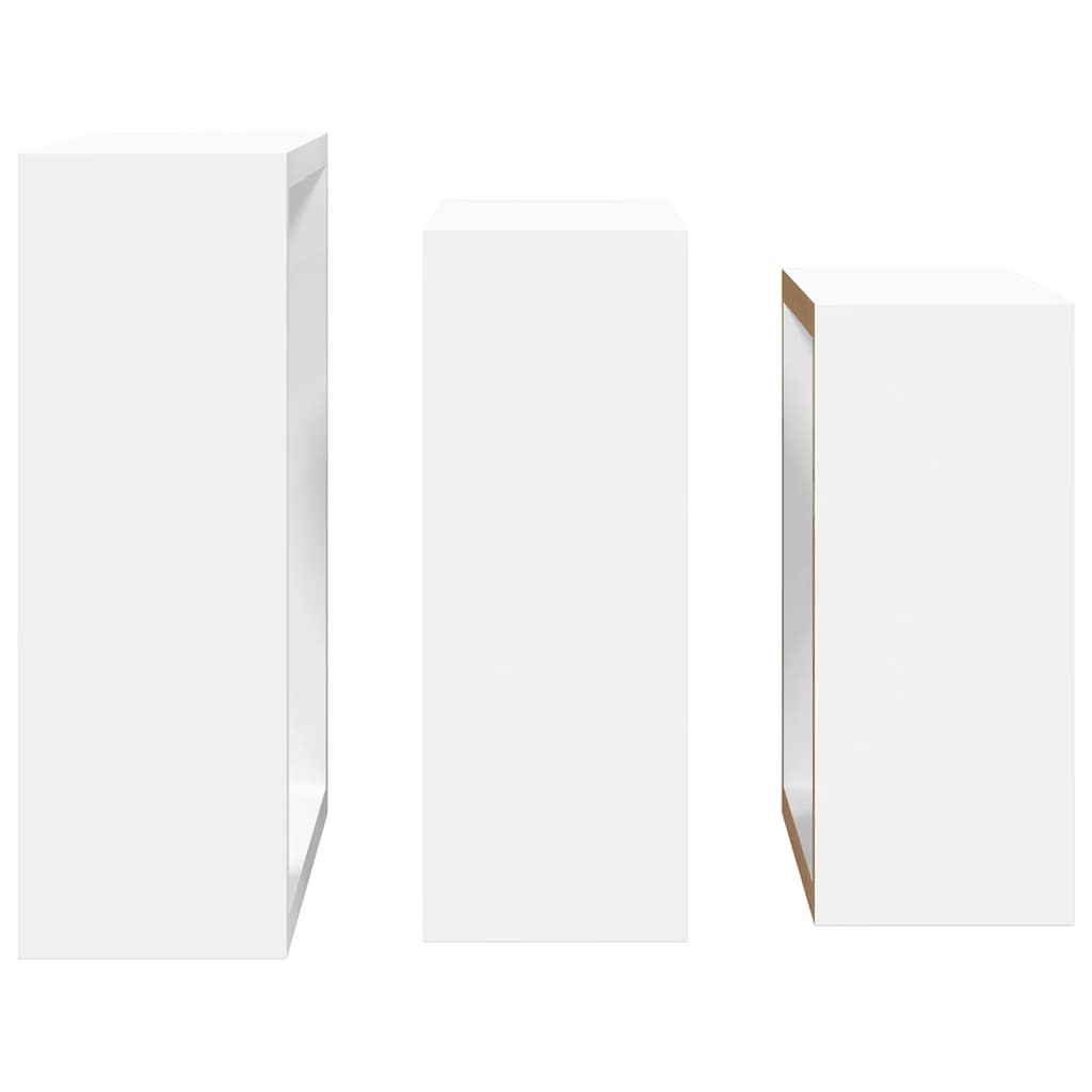 Wandschappen kubus 3 st MDF wit is nu te koop bij PeponiXL, paradijselijk wonen!
