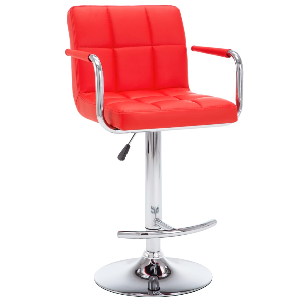 Barstoelen 2 st kunstleer rood is nu te koop bij PeponiXL, paradijselijk wonen!