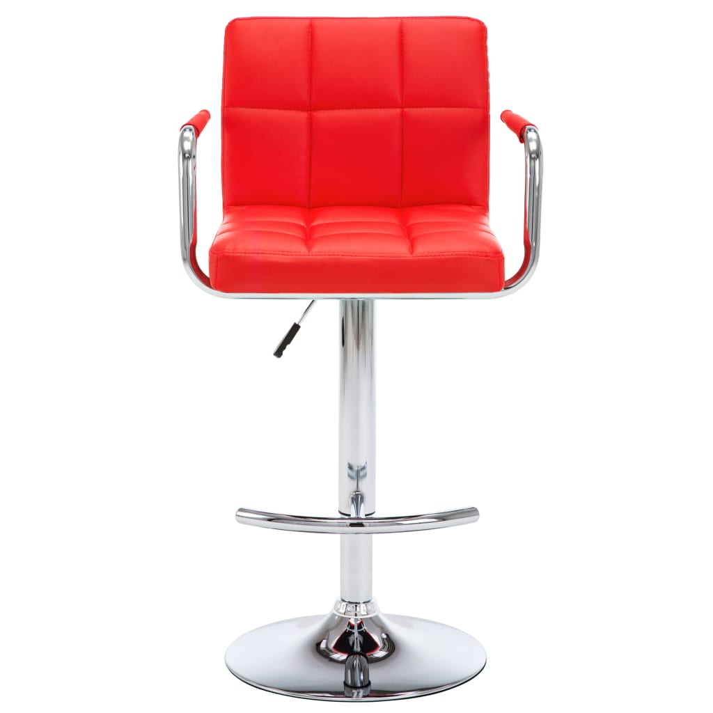 Barstoelen 2 st kunstleer rood is nu te koop bij PeponiXL, paradijselijk wonen!