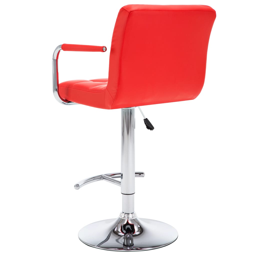 Barstoelen 2 st kunstleer rood is nu te koop bij PeponiXL, paradijselijk wonen!