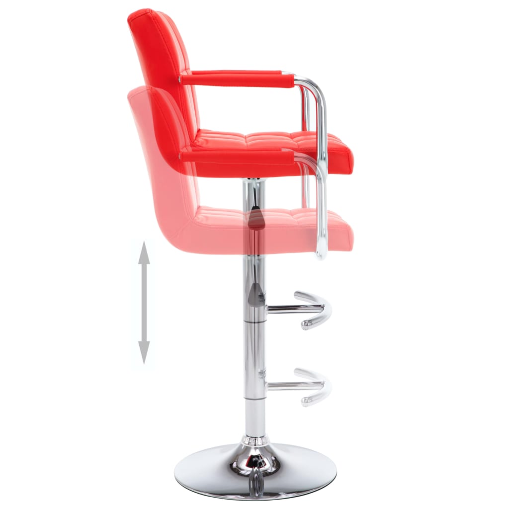 Barstoelen 2 st kunstleer rood is nu te koop bij PeponiXL, paradijselijk wonen!