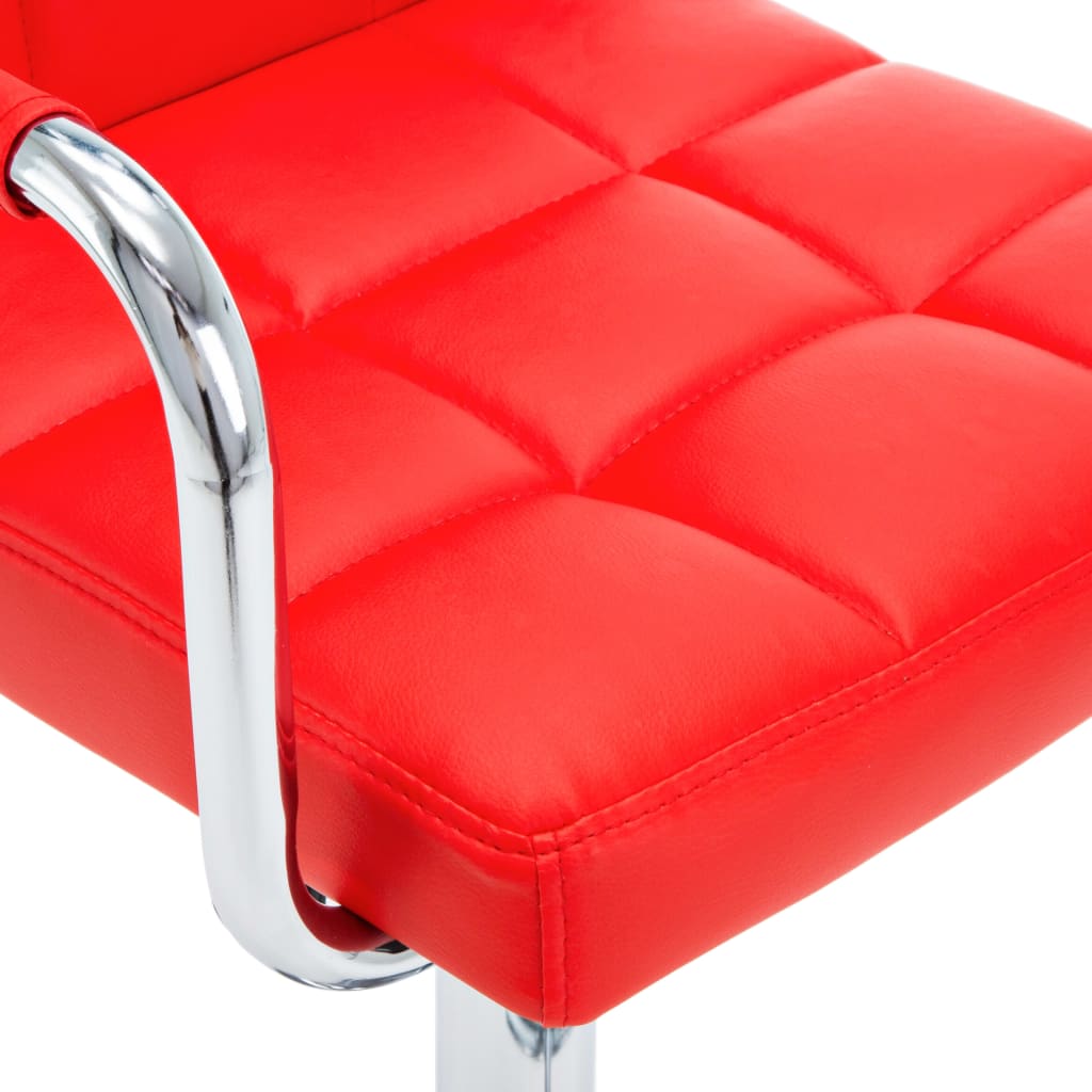 Barstoelen 2 st kunstleer rood is nu te koop bij PeponiXL, paradijselijk wonen!