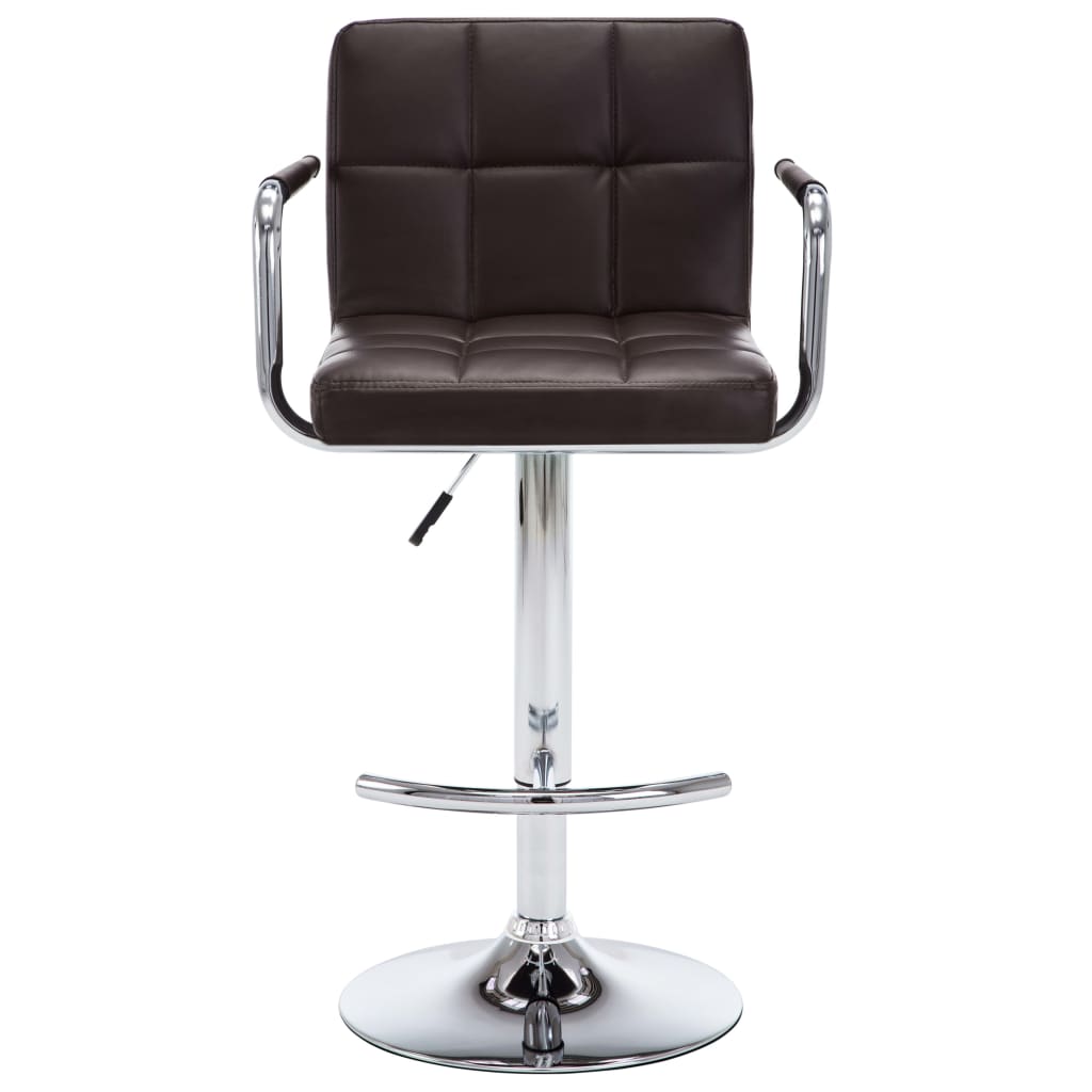 Barstoelen 2 st kunstleer bruin is nu te koop bij PeponiXL, paradijselijk wonen!