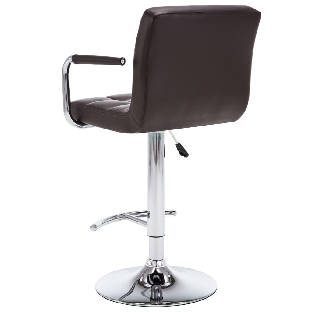 Barstoelen 2 st kunstleer bruin is nu te koop bij PeponiXL, paradijselijk wonen!