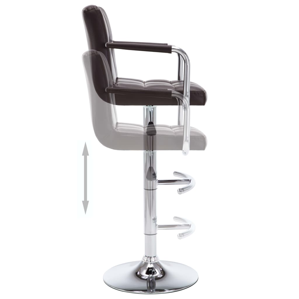 Barstoelen 2 st kunstleer bruin is nu te koop bij PeponiXL, paradijselijk wonen!
