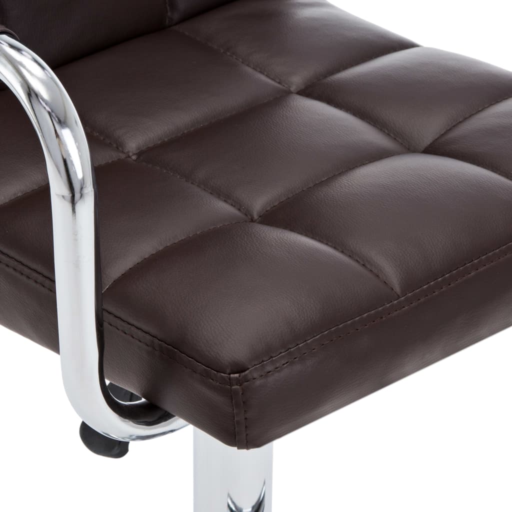 Barstoelen 2 st kunstleer bruin is nu te koop bij PeponiXL, paradijselijk wonen!
