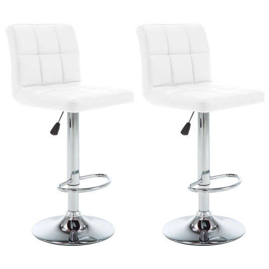 Barstoelen 2 st kunstleer wit is nu te koop bij PeponiXL, paradijselijk wonen!