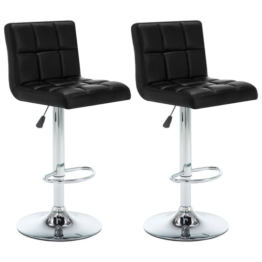 Barstoelen 2 st kunstleer zwart is nu te koop bij PeponiXL, paradijselijk wonen!