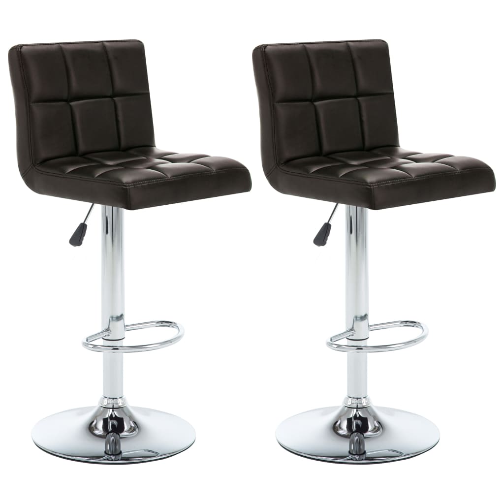 Barstoelen 2 st kunstleer bruin is nu te koop bij PeponiXL, paradijselijk wonen!