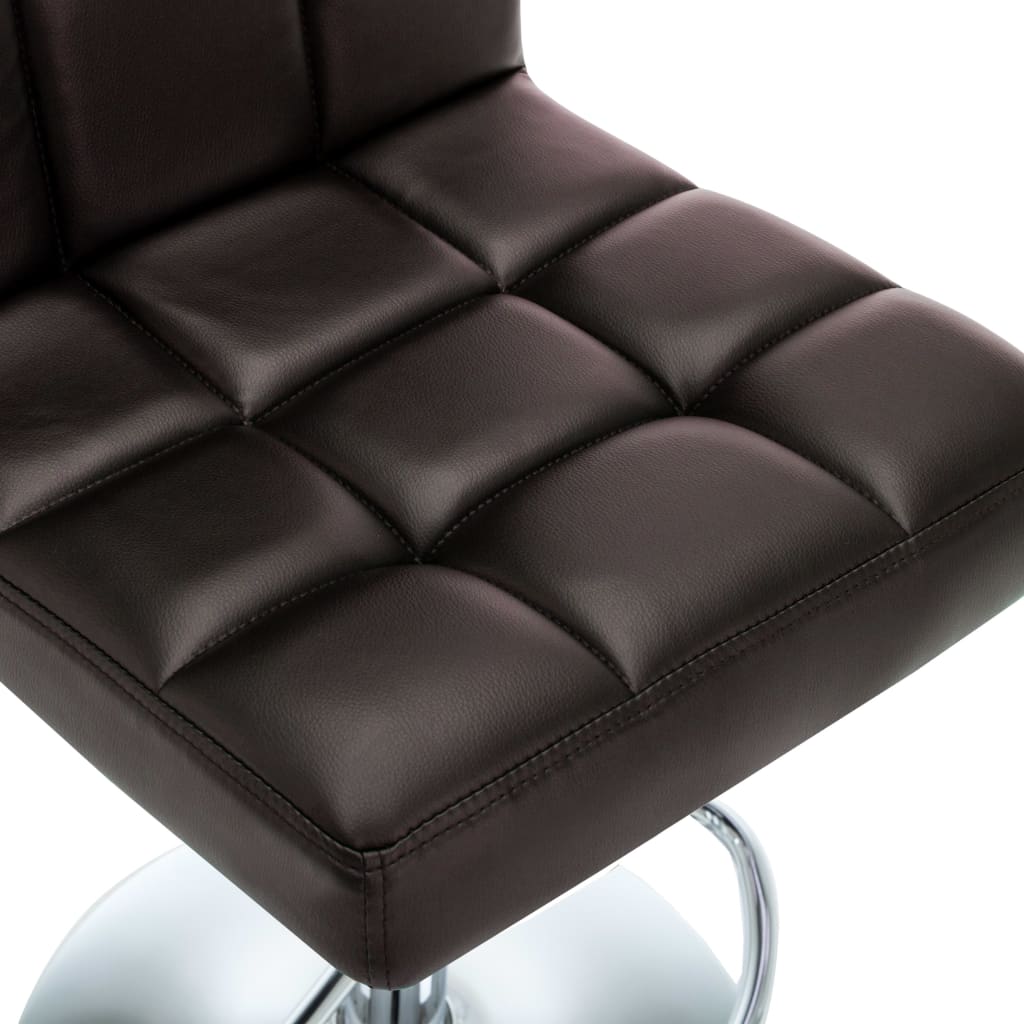 Barstoelen 2 st kunstleer bruin is nu te koop bij PeponiXL, paradijselijk wonen!