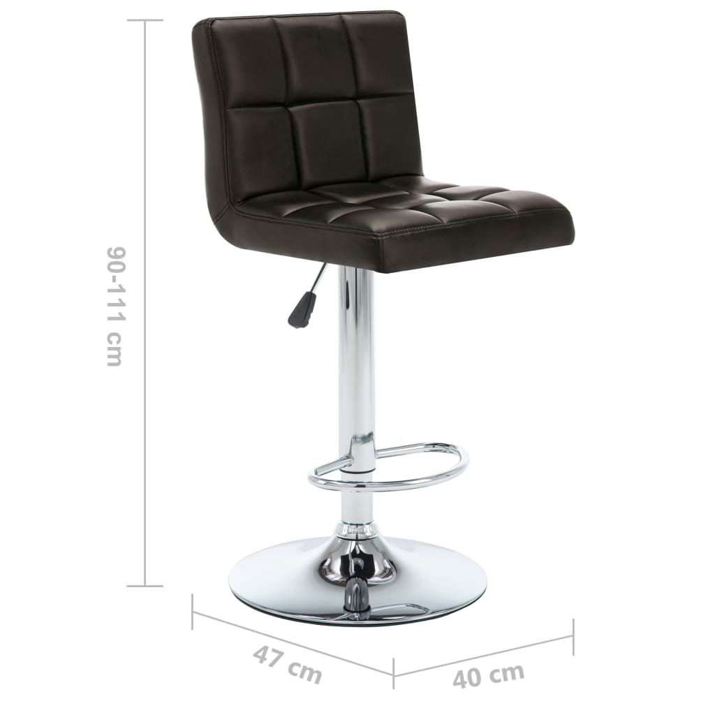 Barstoelen 2 st kunstleer bruin is nu te koop bij PeponiXL, paradijselijk wonen!