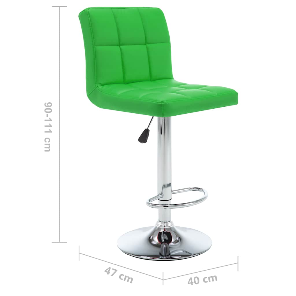 Barkrukken 2 st kunstleer groen is nu te koop bij PeponiXL, paradijselijk wonen!
