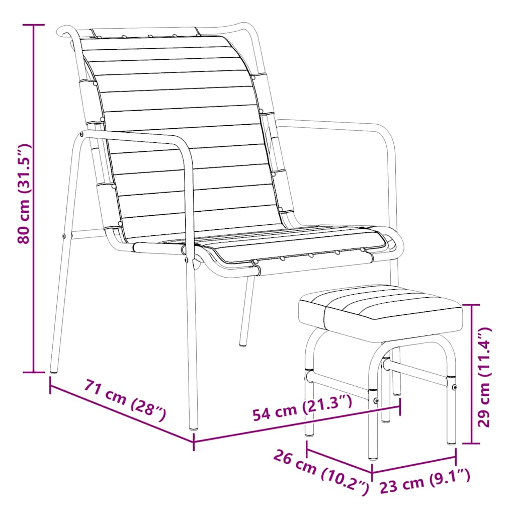 Relaxfauteuil met voetenbankje echt leer bruin is nu te koop bij PeponiXL, paradijselijk wonen!