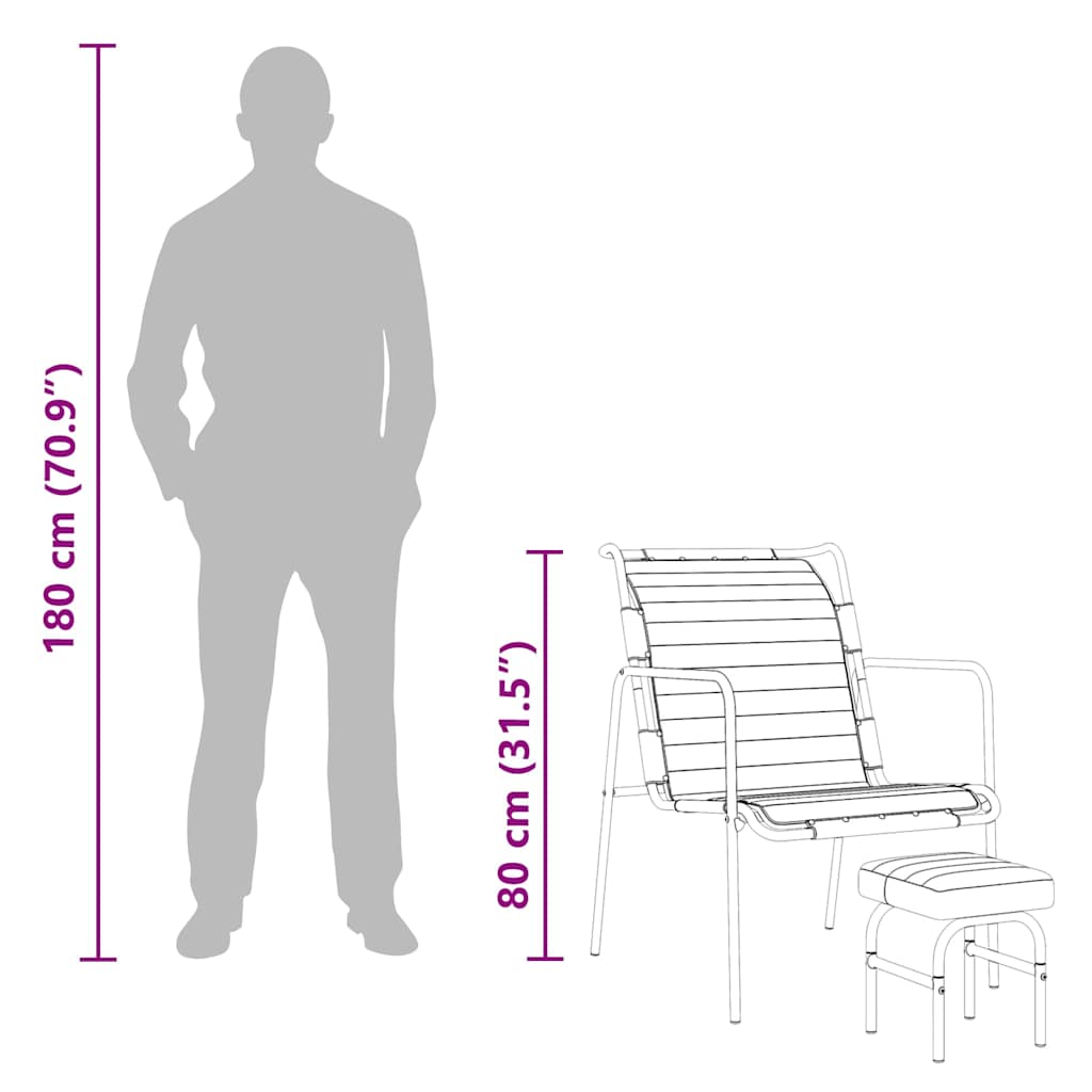 Relaxfauteuil met voetenbankje echt leer bruin is nu te koop bij PeponiXL, paradijselijk wonen!